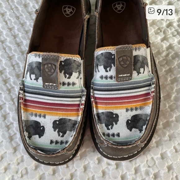 Ariat  Slip On Buffalo Print Cruiser Sz 8.5 NWOT - Picture 10 of 13